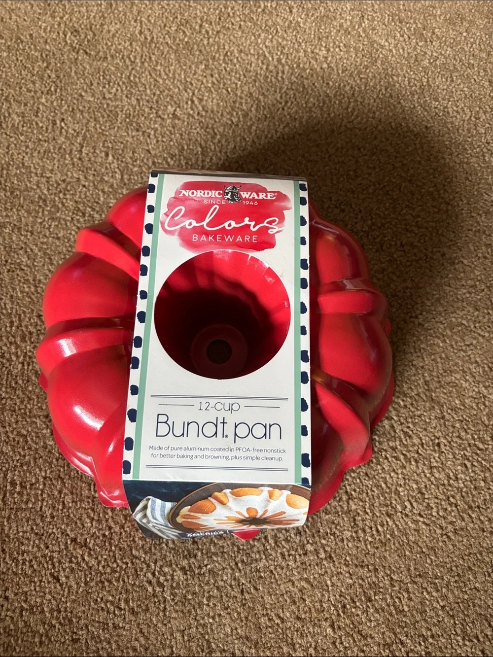 Nordic Ware Red 12-Cup Bundt Pan Colors Bakeware